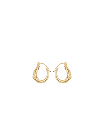 Eroz Slim Hoop Earrings - 24 carat gold-gilded edition