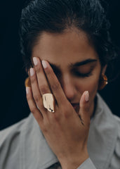 Éole Draped Ring - 24 carat gold gilded