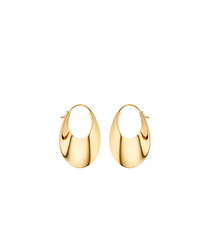 Éole Slim Hoop Earrings - 24 carat gold gilded